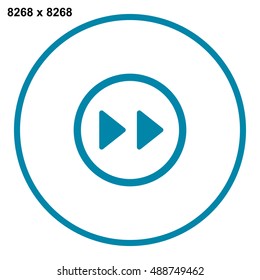 Fast forward double right arrows Icon Vector