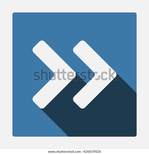 Fast Forward Double Right Arrows Icon Stock Vector Royalty Free 426659026 Shutterstock 6665