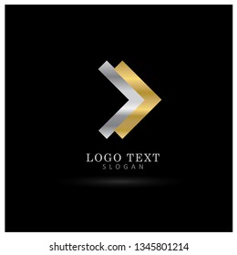 Fast Forward Elegant Logo. Symbol & Icon Vector Template.