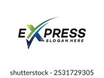 Fast Forward Express logo designs vector, Modern Express logo template, design concept