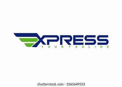 Fast Forward Express logo designs vector, Modern Express logo template