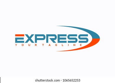 Fast Forward Express logo designs vector, Modern Express logo template