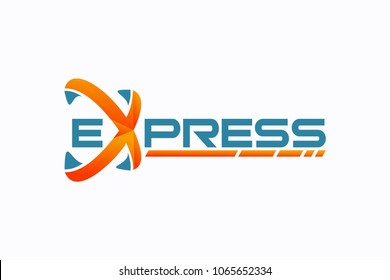 Fast Forward Express logo designs vector, Modern Express logo template