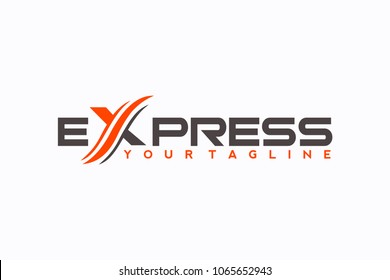 Fast Forward Express logo designs vector, Modern Express logo template