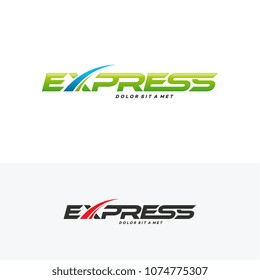 Fast Forward Express logo designs vector, Modern Express logo template