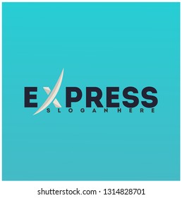 Fast Forward Express logo designs with X variation, Modern Express logo template - Vector