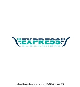 Fast Forward Express logo designs vector, Modern Express logo template
