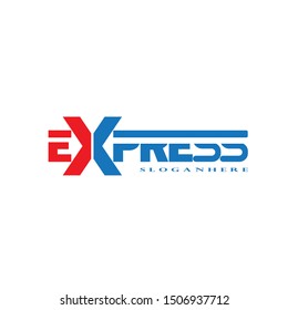 Fast Forward Express logo designs vector, Modern Express logo template

