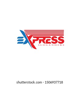 Fast Forward Express logo designs vector, Modern Express logo template
