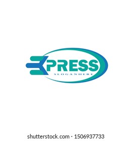 Fast Forward Express logo designs vector, Modern Express logo template
