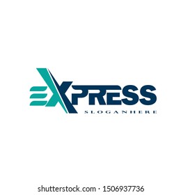 Fast Forward Express logo designs vector, Modern Express logo template
