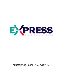 Fast Forward Express logo designs vector, Modern Express logo template
