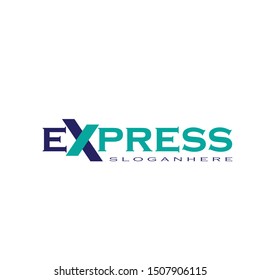 Fast Forward Express logo designs vector, Modern Express logo template
