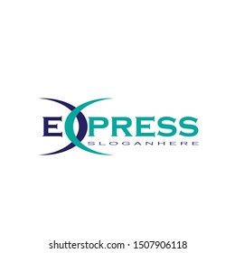 Fast Forward Express logo designs vector, Modern Express logo template
