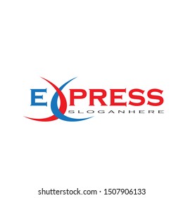 Fast Forward Express logo designs vector, Modern Express logo template
