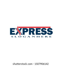 Fast Forward Express logo designs vector, Modern Express logo template
