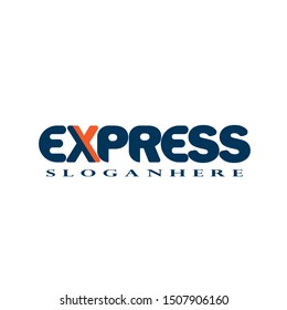 Fast Forward Express logo designs vector, Modern Express logo template
