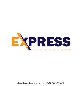 Fast Forward Express logo designs vector, Modern Express logo template
