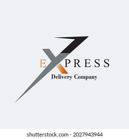 Diseños de logotipo Fast Forward Express vectorial, plantilla de logotipo Modern Express