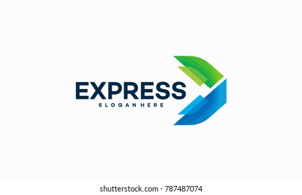 Fast Forward Express Logo Designs Vector Stock Vector (Royalty Free ...