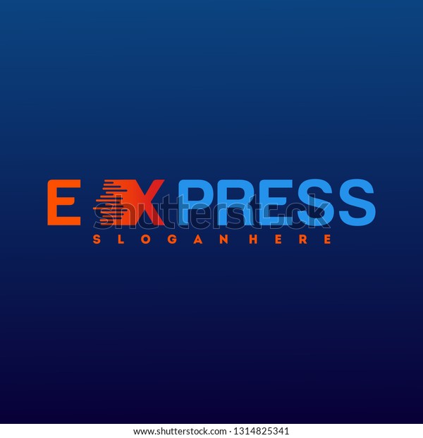 Fast Forward Express logo designs with\
X variation, Modern Express logo template -\
Vector