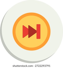 Ícone de Estilo de Círculo Plano para Frente Rápida