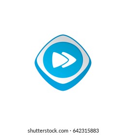 fast forward glossy color app icon button game asset theme vector art