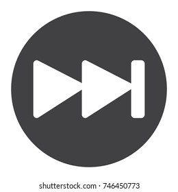 Fast forward glyph icon, web and mobile, audio sign vector graphics, a solid pattern on a white background, eps 10.