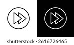 Fast forward icon for banner and packaging design. Vector illustration