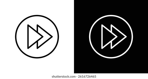 Fast forward icon for banner and packaging design. Vector illustration