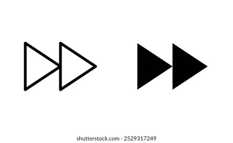 Fast forward icon concept. Stock vector