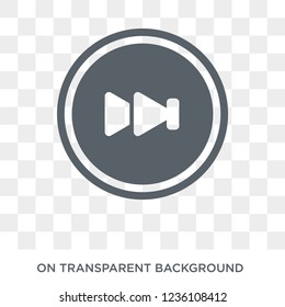 Fast forward icon. Fast forward design concept from  collection. Simple element vector illustration on transparent background.