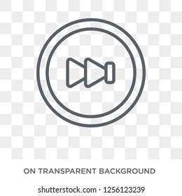 Fast forward icon. Fast forward design concept from  collection. Simple element vector illustration on transparent background.