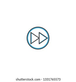Fast Forward icon design. Essential icon vector illustration design