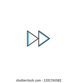 Fast Forward icon design. Essential icon vector illustration design