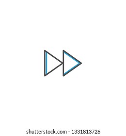 Fast Forward icon design. Essential icon vector illustration design