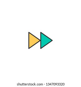 Fast Forward icon design. Essential icon vector illustration