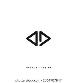 Fast Forward Icon. Editable Stroke