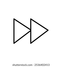 Fast forward icon Flat art illustration in outline