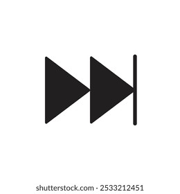 Fast forward icon Flat line illustration