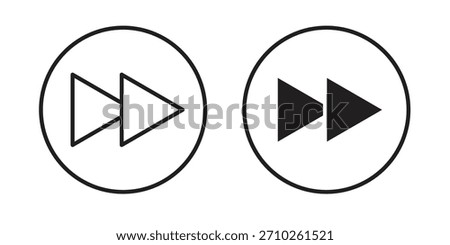 Fast forward icon graphic doodle, sketch, outline drawing Vector illustration
