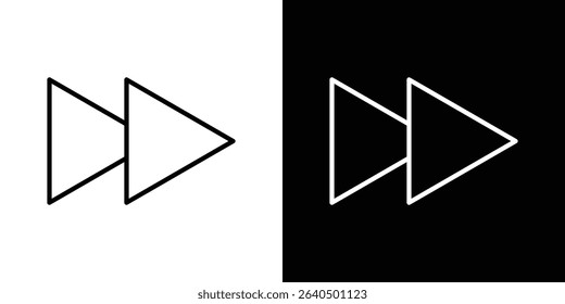 Fast forward icon Graphic vector set for ui design