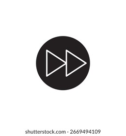 Ícone de avanço rápido Ilustração isolada estilo moda plana para web e app.eps