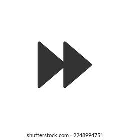 Fast forward icon isolated on white background. Multimedia symbol modern, simple, vector, icon for website design, mobile app, ui. Vector Illustration