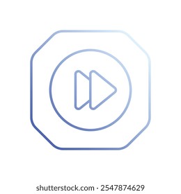 Fast Forward icon isolated on a white background. Vector illustration.