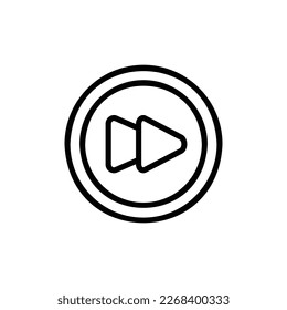 fast forward icon with isolated vektor and transparent background.