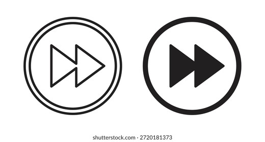 Fast forward icon in line design. Simple icon vector