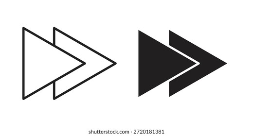 Fast forward icon in line design. Simple icon vector