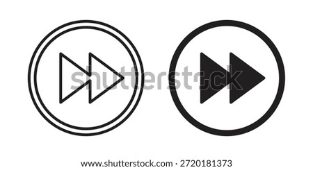 Fast forward icon in line design. Simple icon vector