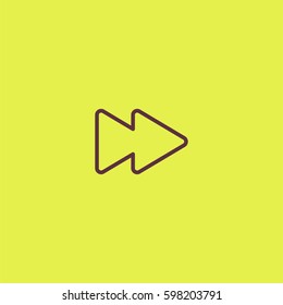 Fast forward icon. Media player button vector
